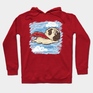 Flying Pug dog Hoodie